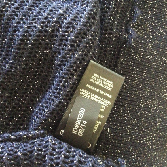 EXPRESS NAVY BLUE DOLMAN SLEEVE SWEATER TOP SIZE MEDIUM - Picture 9 of 12